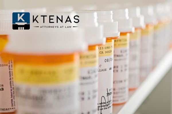 a row of prescription pill bottles
