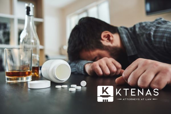 a man sleeping after drinking and taking some prescription pills